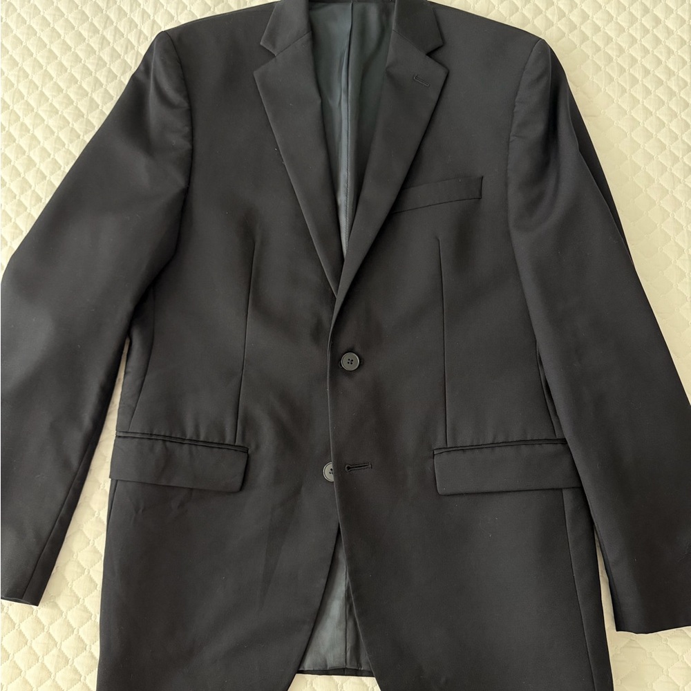 Calvin Klein Black Men's Two-Button Suit Jacket